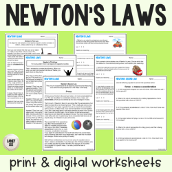 Newton's 3 laws worksheet answer key