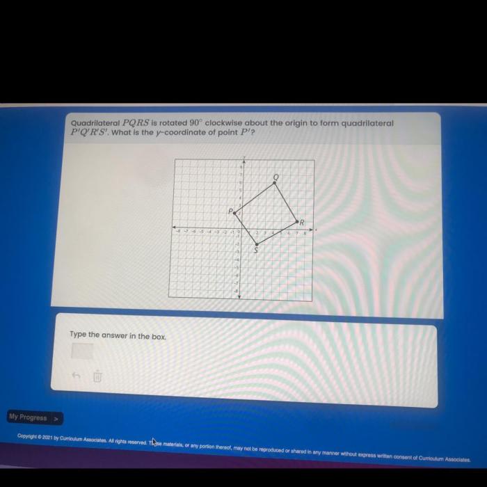 Quadrilateral efgh was dilated and rotated 90