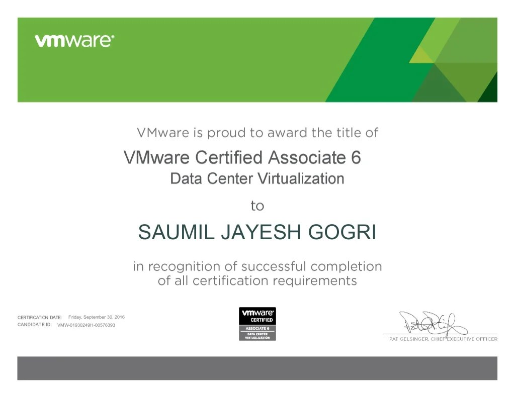 Vmware syllabus dbt vca certification 1v0